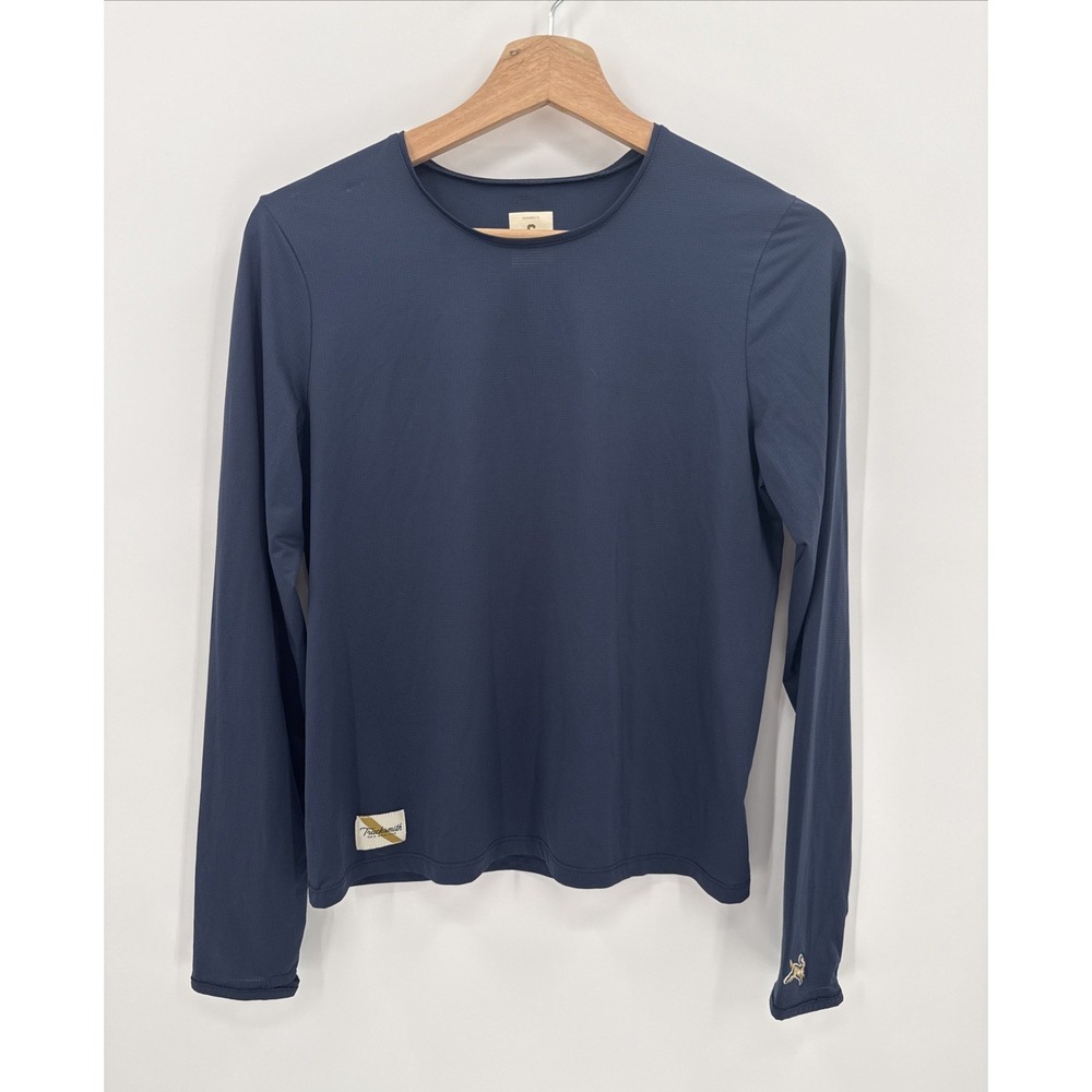 Tracksmith Womens Navy Twilight Long Sleeve Shirt Size Small Running Quality